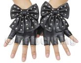 Luva de couro Lady Gaga Fashion sem ponta