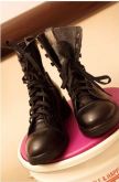 Bota Cuturno Vintage de Couro Fashion 002